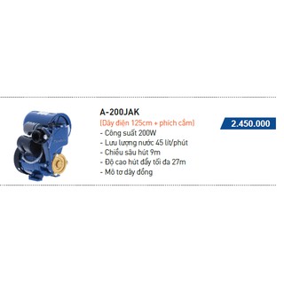 Máy bơm tăng áp Panasonic A-200JAK (200W)