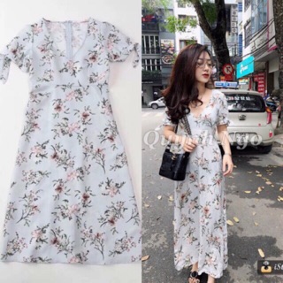 Đầm ZARA họa tiết hoa nhã nhặn, thanh lịch
