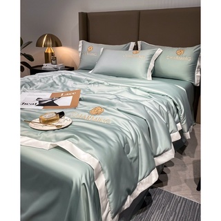 Set Chăn Ga Gối Lụa Thái “Chăn Trần Hè” (set 4 món )