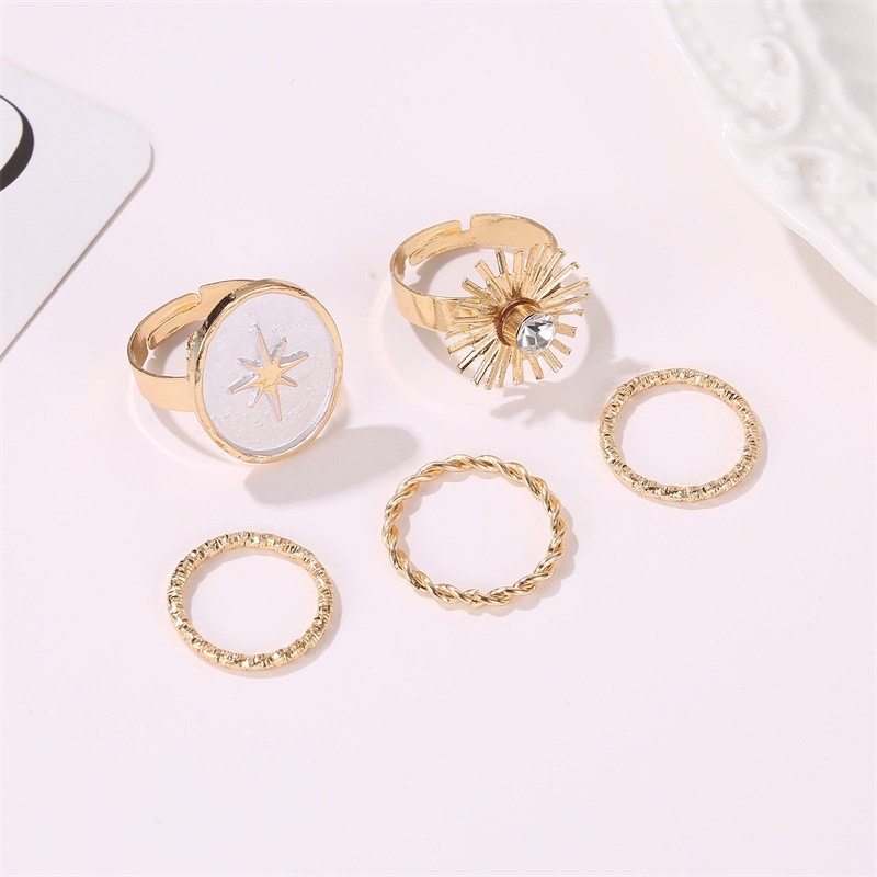 Set 5 Nhẫn Đeo Khớp Ngón Tay Thời Trang Cho Nữ