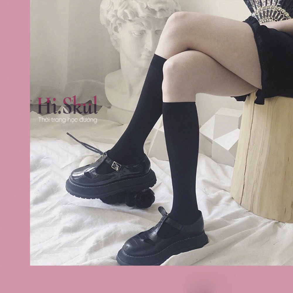 (SẴN)Tất trơn cao cổ phong cách JK học sinh Nhật Bản kiểu dáng dễ thương T00029