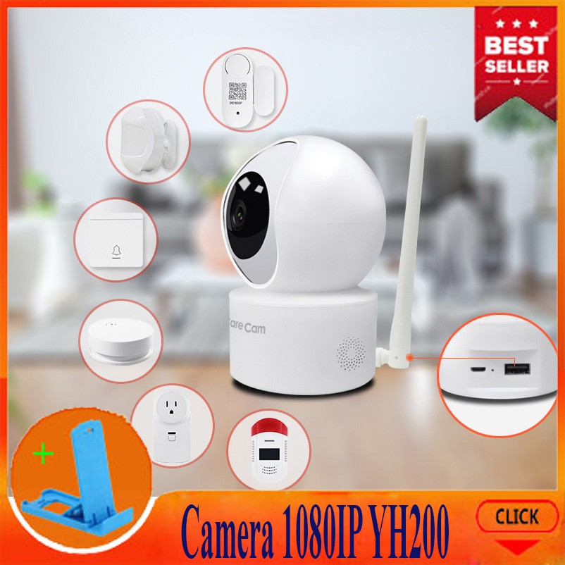 Camera 1080P Wifi - CareCam YH200 Độ Phân Giải 2.0Mpx - Xoay Theo Chuyển Động - Phần Mềm Carecam - quà tặng hấp dẫn | BigBuy360 - bigbuy360.vn