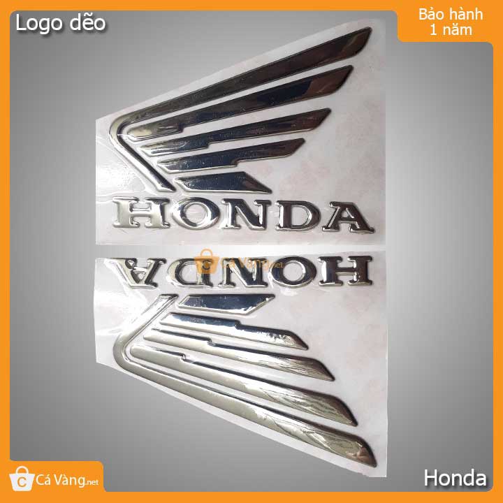 Logo trang trí xe máy chữ nỗi Honda và biểu tượng cánh chim