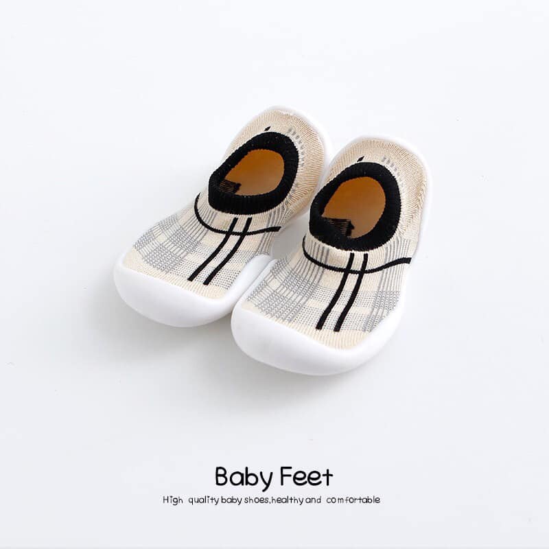 Giày Bún Cho Bé Trai Bé Gái Tập Đi Vải Mềm Co Giãn Đế Silicon Baby Feet - NHẮN TIN CHỌN MÀU VÀ SIZE