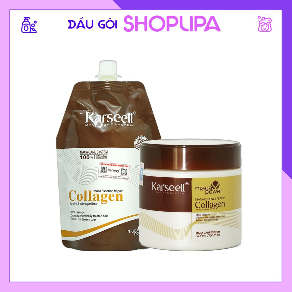 Kem Ủ Tóc SHOPLIPA Karseell Maca  Phục Hồi Hư Tổn 500ml