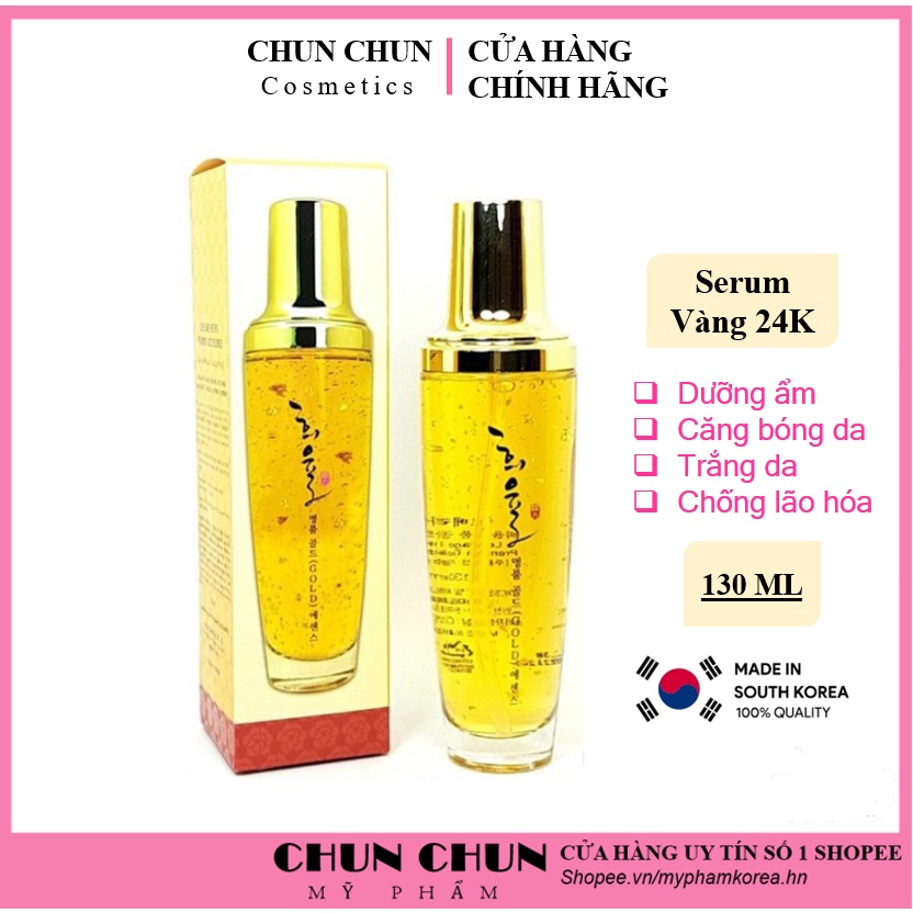 Serum vàng 24k dưỡng trắng da dưỡng ẩm chống lão hóa tinh chất vàng 24k cao cấp Labelage Hàn Quốc 130ml