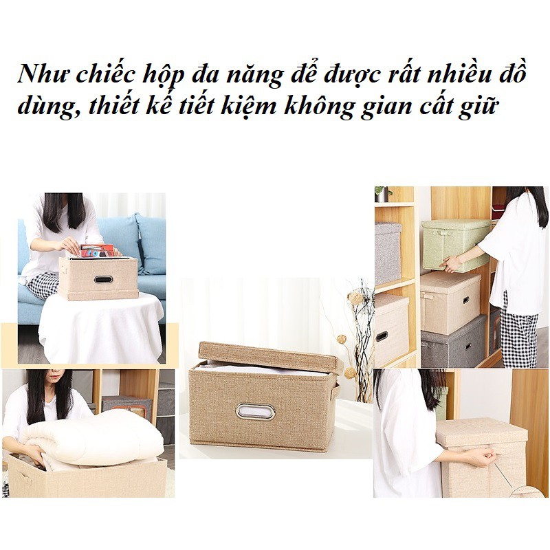 Hộp, thùng gấp cotton không dệt đựng quần áo mền cực lớn nhiều cỡ