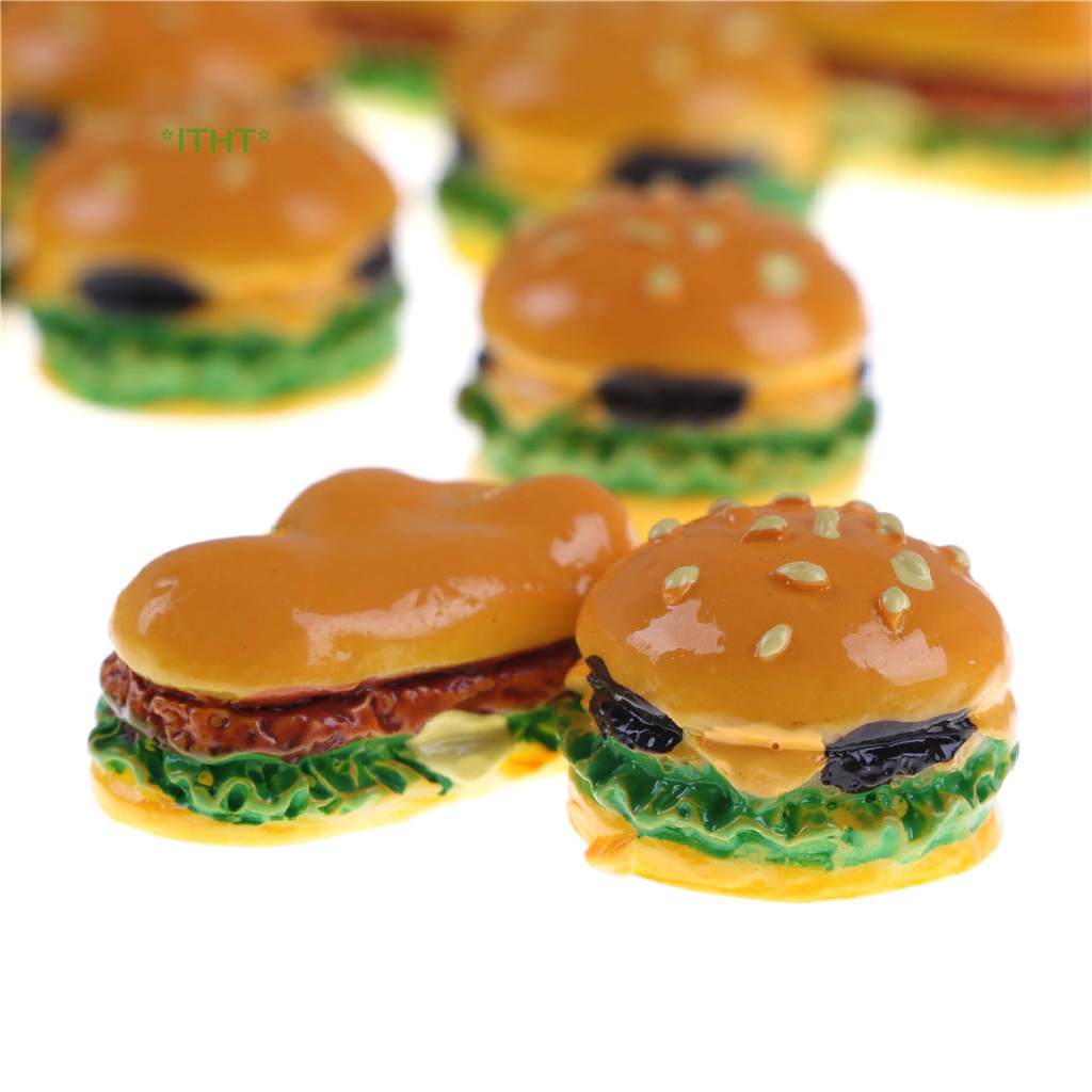 Set 2 Bánh Hamburger Đồ Chơi Mini Cho Nhà Búp Bê Mới