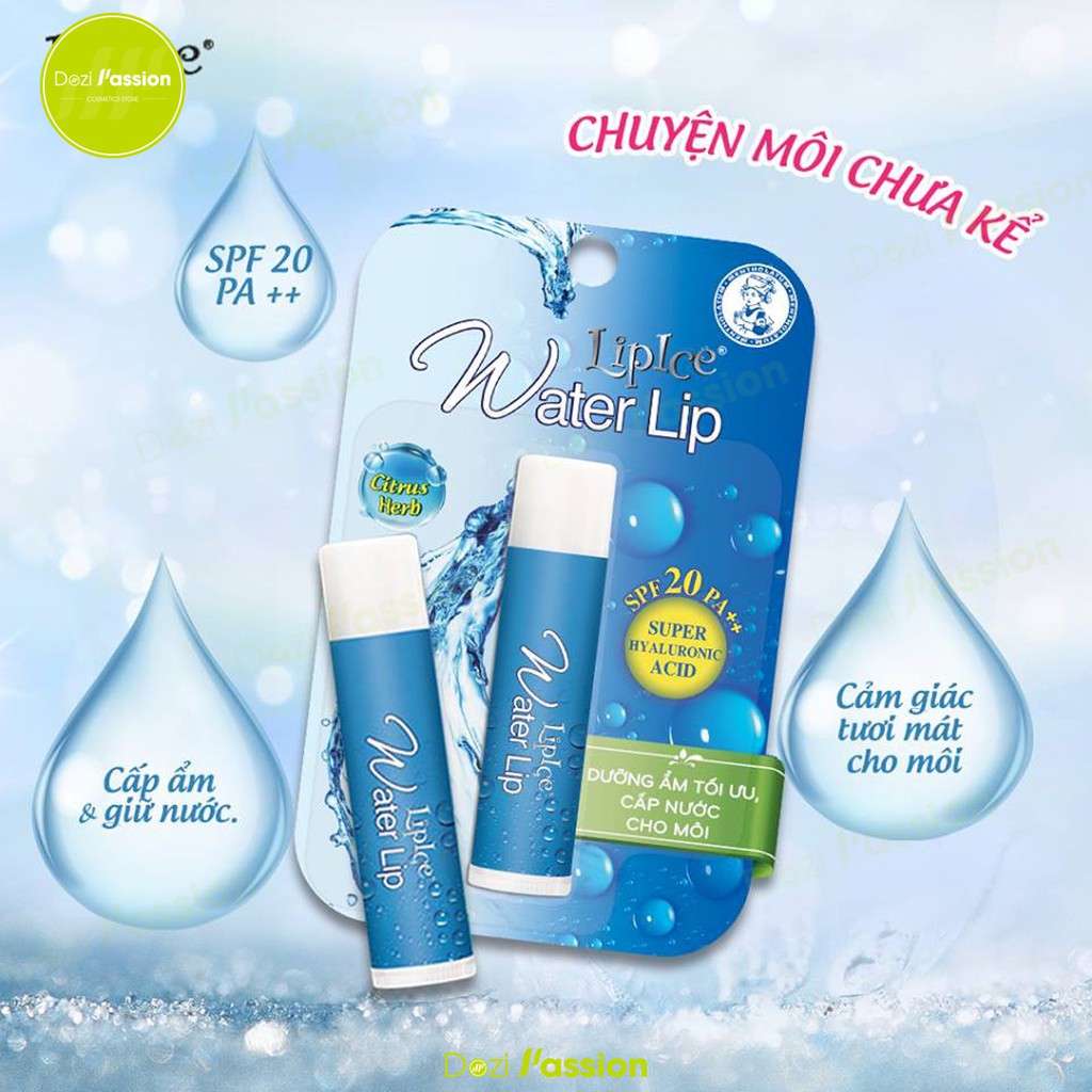 Son Dưỡng Môi Lipice Không Màu Dương Môi Căng Mịn - Lipice Water Lip 4.3g