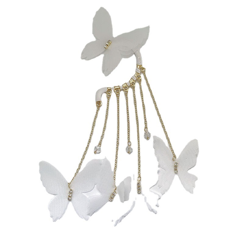 Khuyên Tai Tua Rua Dài Hình Bướm Đính Đá 2022 Thời Trang Cho Nữ