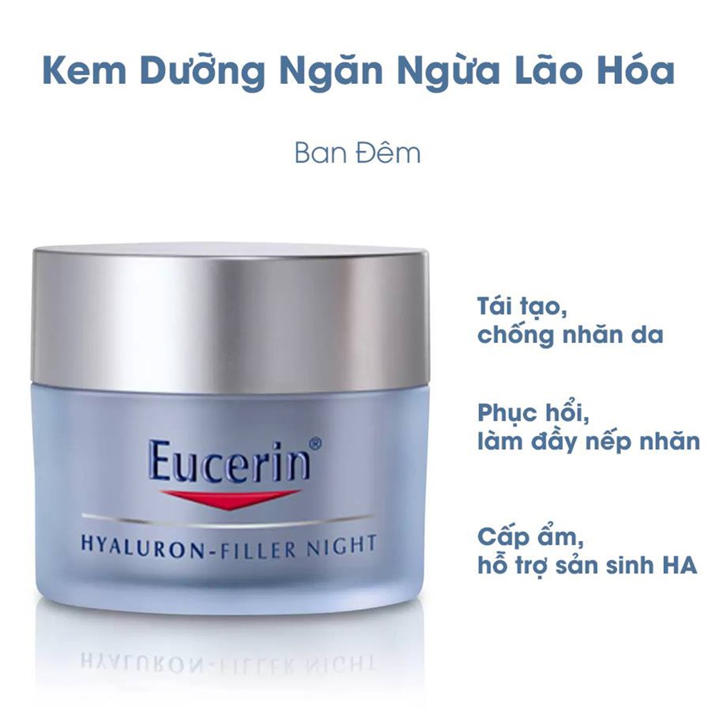 Eucerin Kem dưỡng da chống nhăn ban đêm Hyaluron Night Cream 50ml