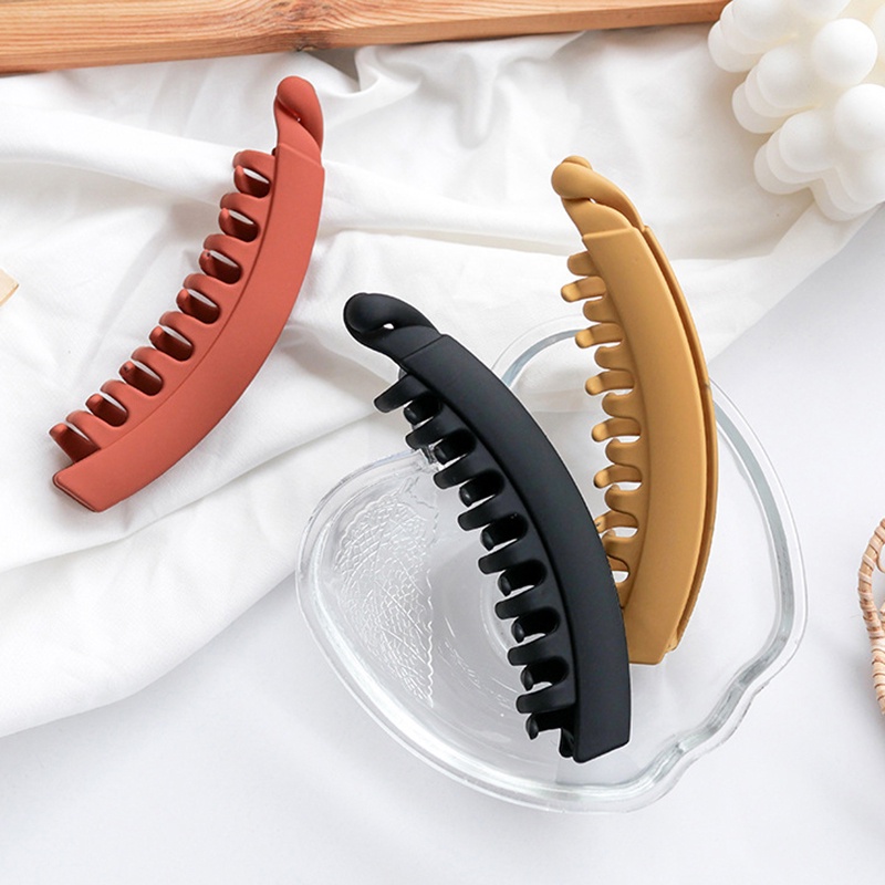 Thời Trang Kẹp Tóc Nữ Màu Trơn Đơn Giản