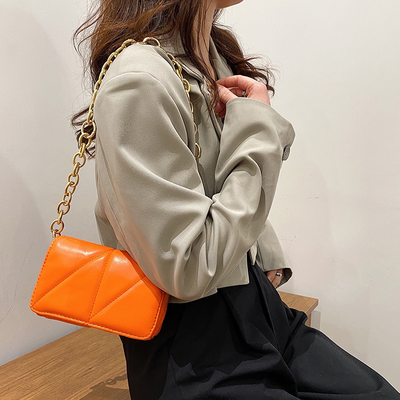 IELGY Túi Đeo Vai Hình Vuông Cỡ Nhỏ Phối Dây Xích Thời Trang Cho Nữ