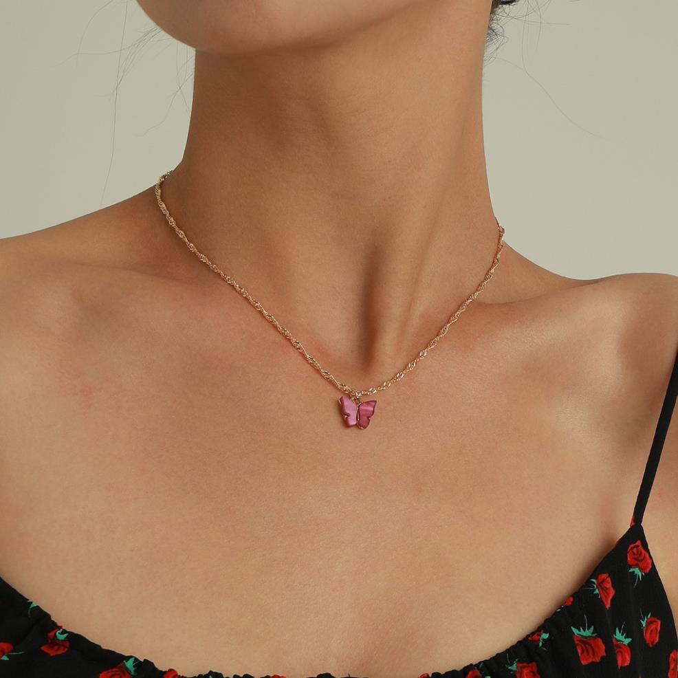 (010) Dây Chuyền Mặt 🦋 Nữ Tính Nhiều Màu