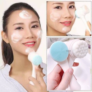 Cây/Máy cọ rửa da mặt 2 đầu lông Silicon massage A226