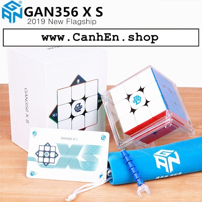 Rubik 3x3 GAN 356 XS có nam châm điều chỉnh được xịn tặng đế kê qiyi hoặc moyu chuyên dùng thi đấu