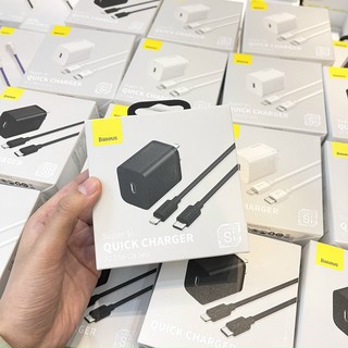 Bộ củ cáp sạc nhanh 20w hãng baseus cho iphone 12/12pro/12promax 11/11pro/11promax qc3.0 pd3.0