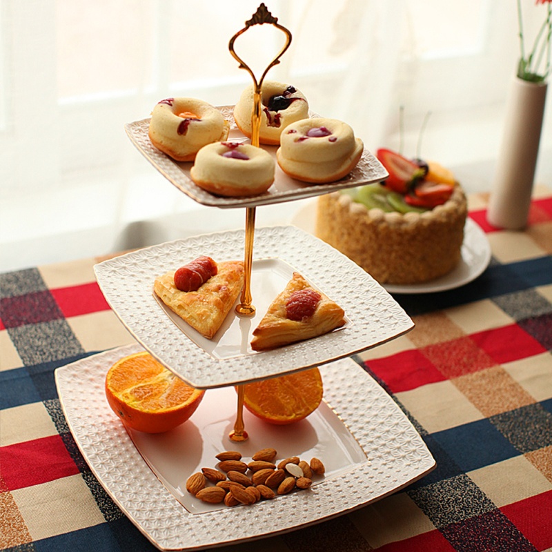 Giá Đỡ Trưng Bày Bánh Cupcake 2 Tầng Bằng Thép