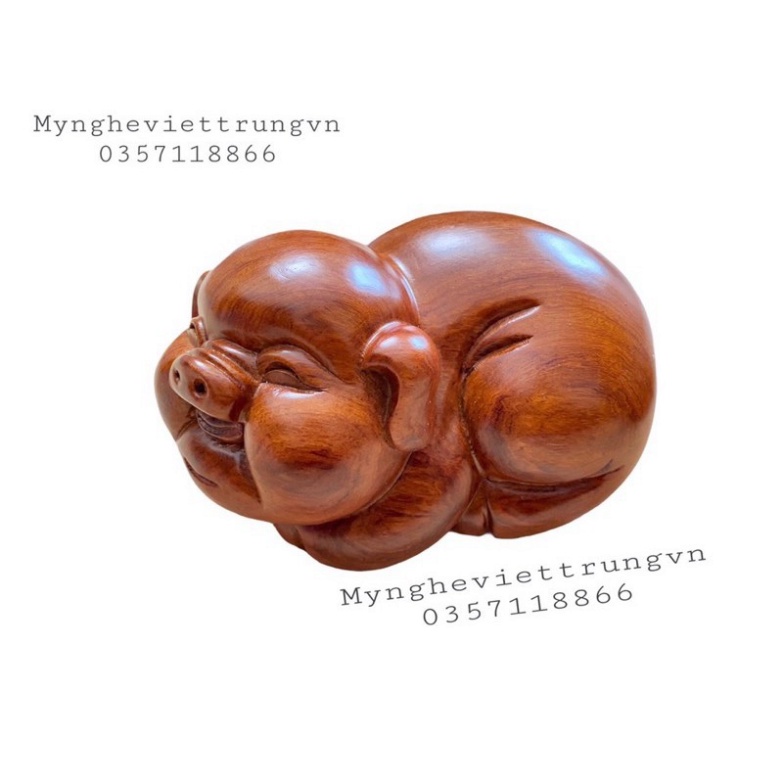 Tượng con Heo Tượng con lợn Gỗ Hương