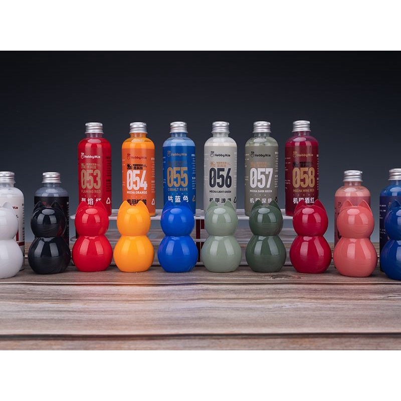 Hobby Mio: Sơn mô hình pha sẵn màu Cơ bản - Clear - Metalic 100ml tặng kèm nắp vặn triết sơn