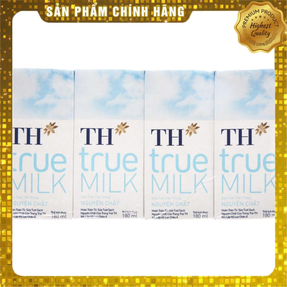 Sữa TH True Milk hộp 180ml lốc lẻ gồm 4 hộp