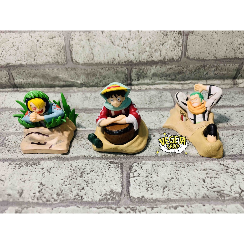 Mô hình One Piece - Real chính hãng Bandai - Trọn bộ mô hình Team Luffy Mũ rơm - Cao 5~10cm