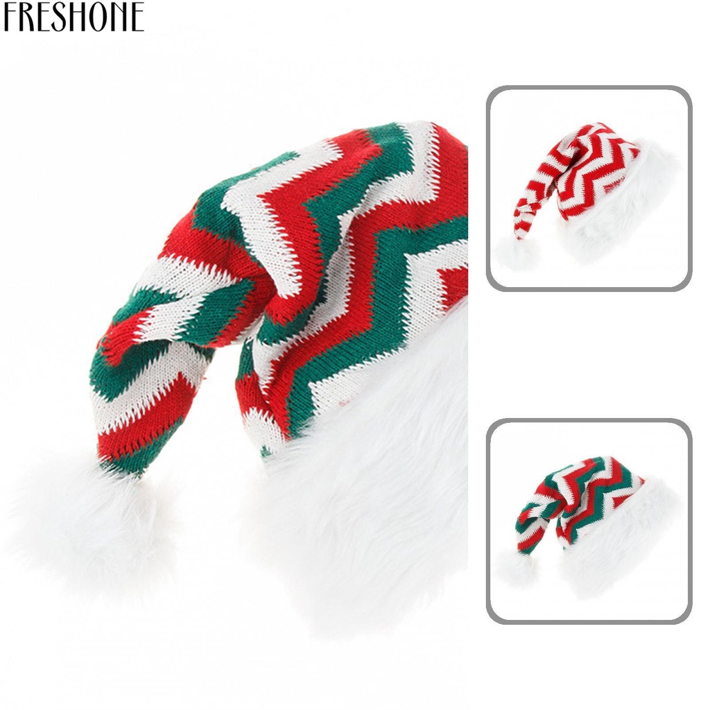 Mũ beanie Dày Đính Quả Bông Và Bông Tuyết Trang Trí Giáng Sinh