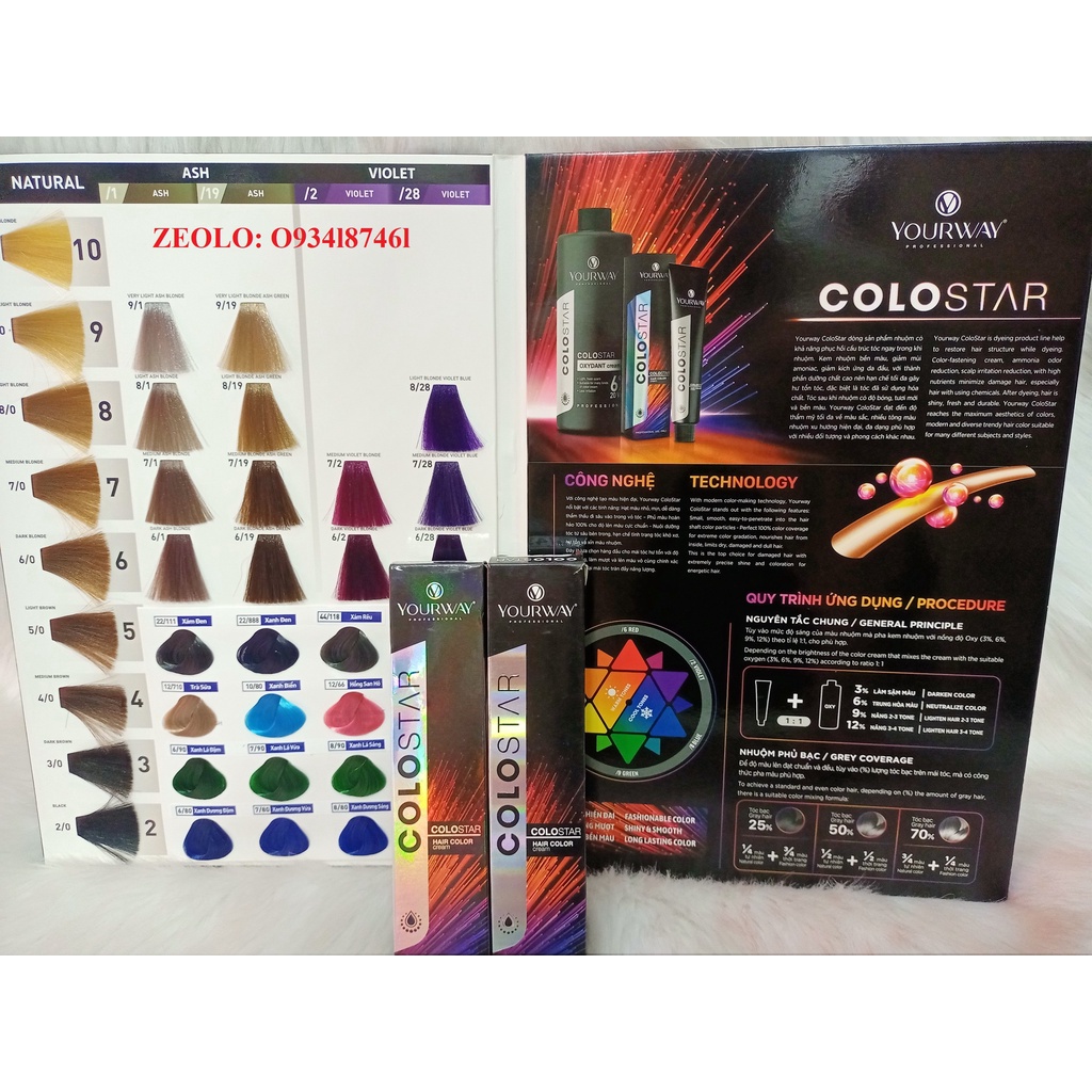 Màu nhuộm tóc Yourway - không có oxi