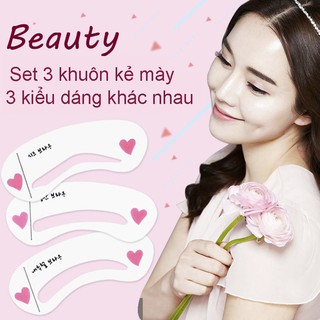 Khuôn kẻ lông mày tiện dụng Mini Brow Class 3 chất lượng cao