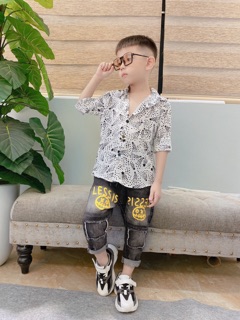Áo sơ mi lụa mềm cho bé  8-17kg