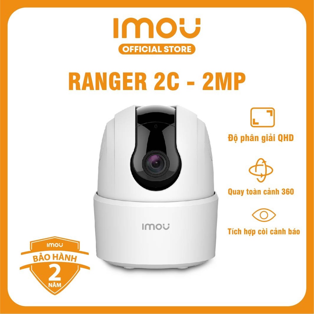 Camera Wifi Imou Ranger 2C (2MP) I Phát hiện con người I Đàm thoại hai chiều I Xoay toàn cảnh 360 I Bảo hành 2 năm