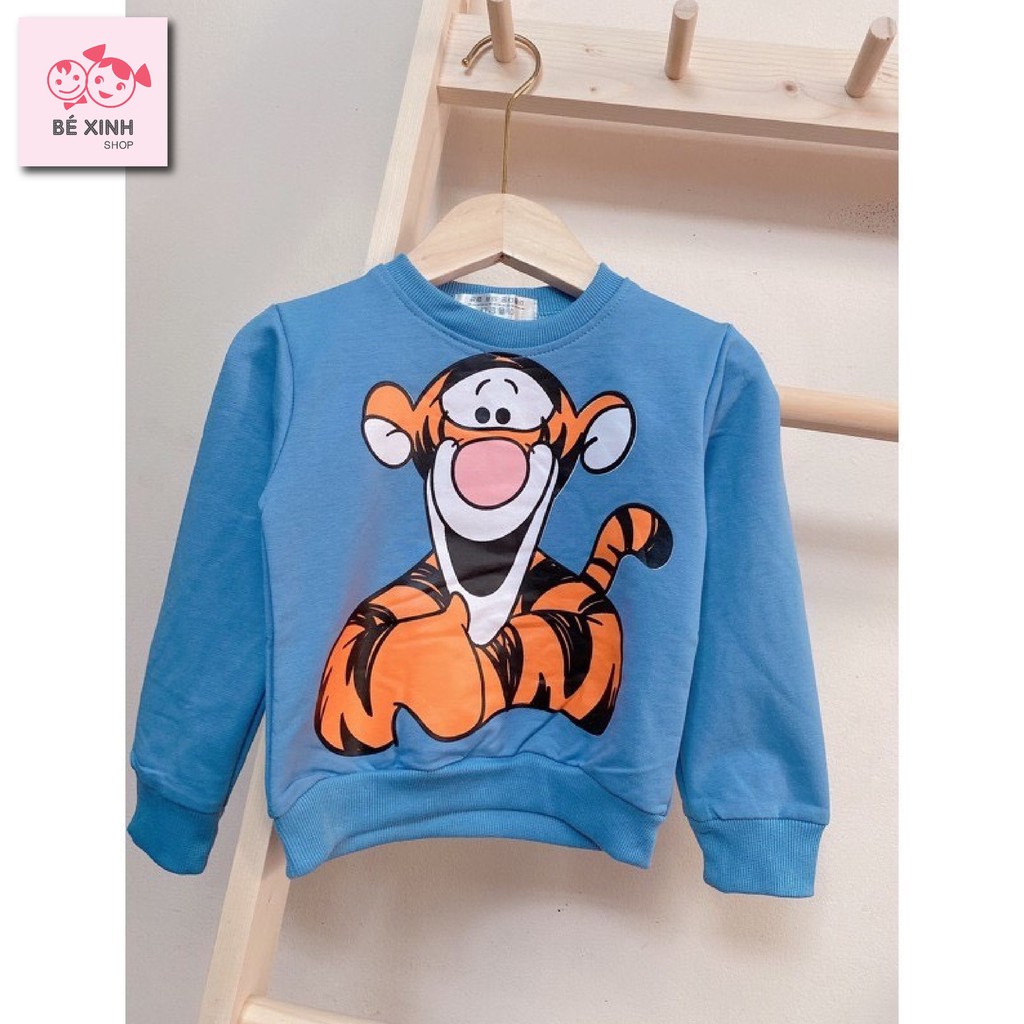 Áo hoodie dài tay thu đông cho bé trai bé gái hoạt hình [SO CUTE] Aó thun bé trai gái Hàn Quốc tay dài da cá form rộng