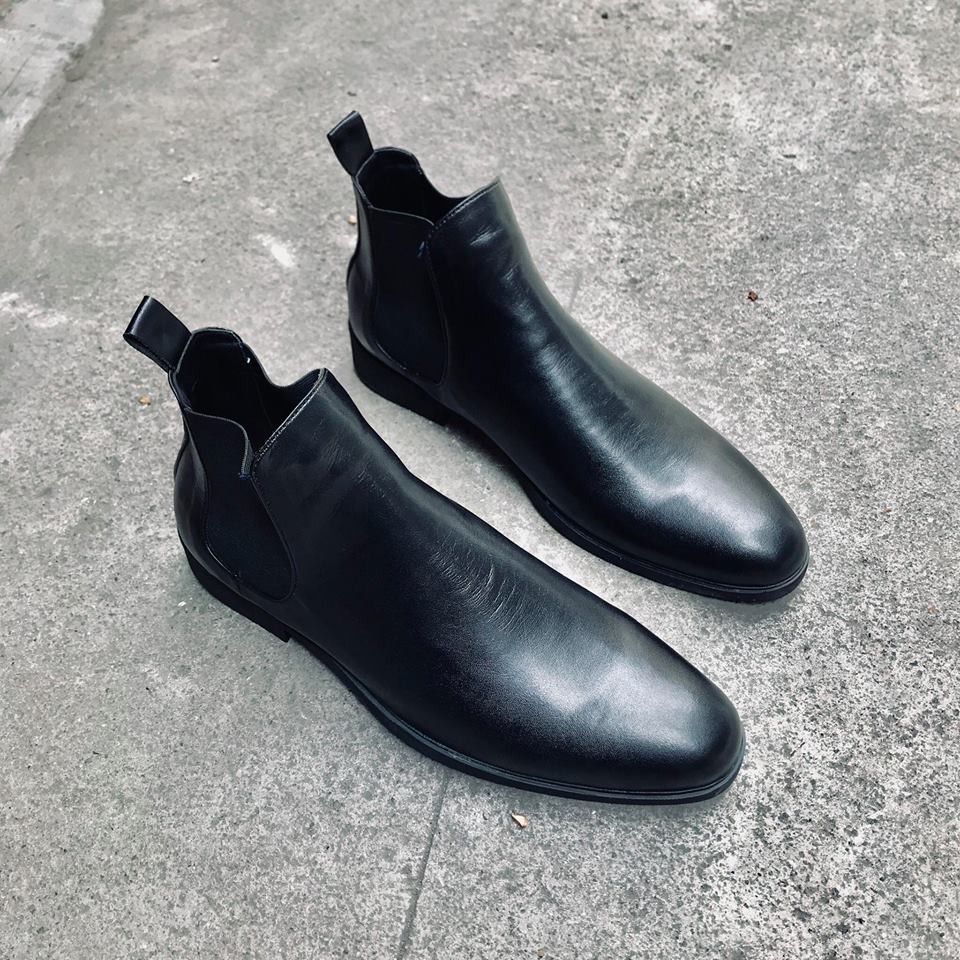Chelsea Boot nam da bò tặng kèm tất + lót tăng chiều cao 6cm