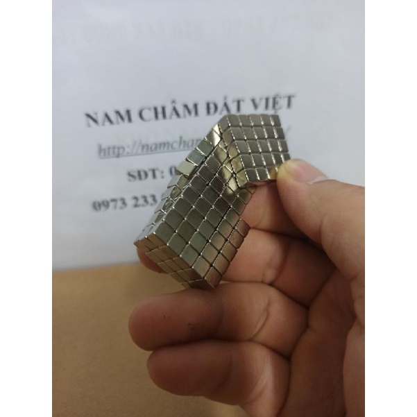 Combo 10 viên nam châm hình vuông cạnh 5 mm siêu hít