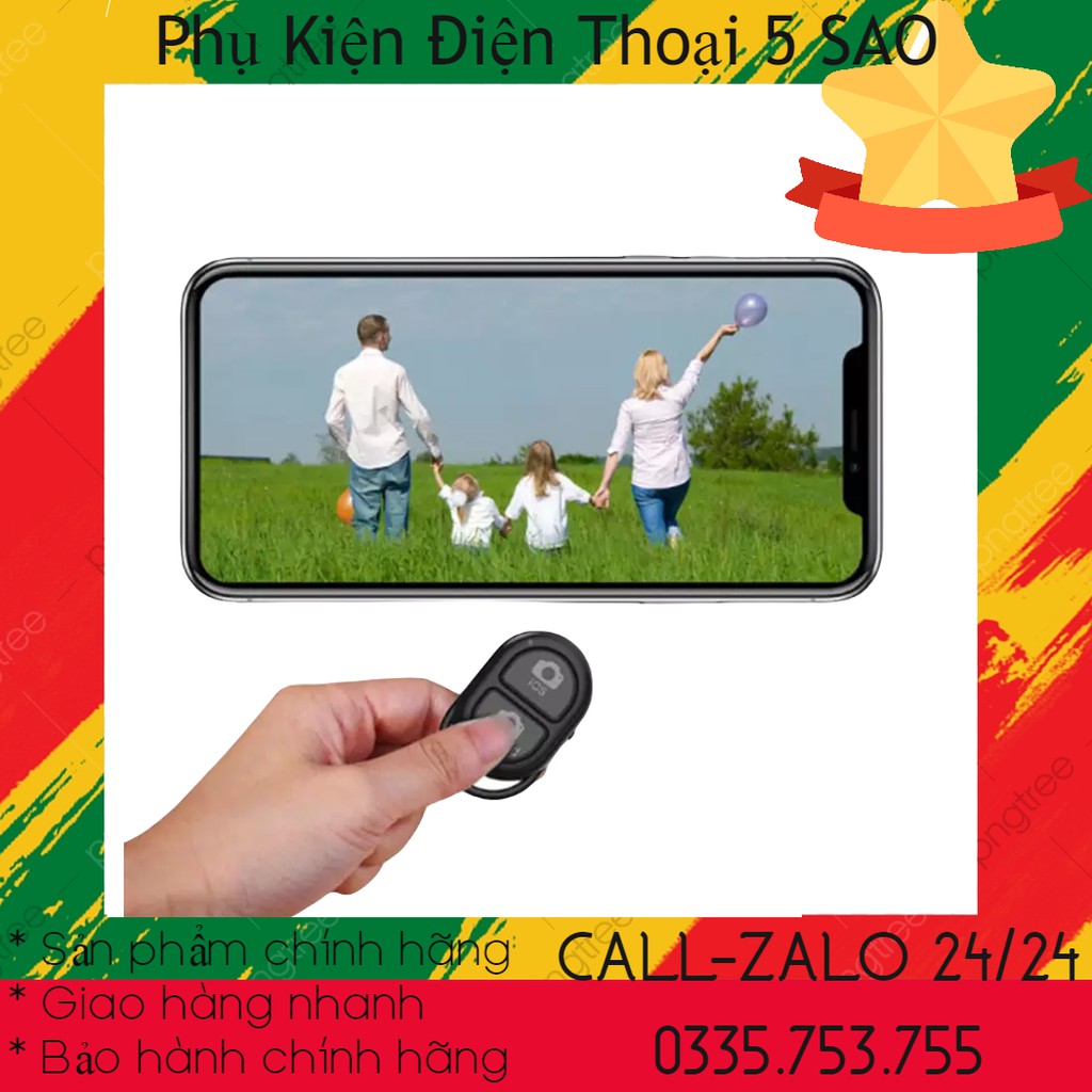 Nút bấm Bluetooth chụp ảnh từ xa kết nối với điện thoại, phù hợp cho tất cả các dòng máy