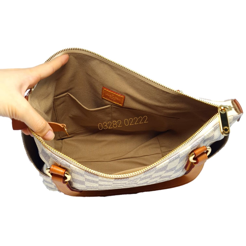 IV. Túi xách công sở LV trắng ô si Nhật xịn sò size trung