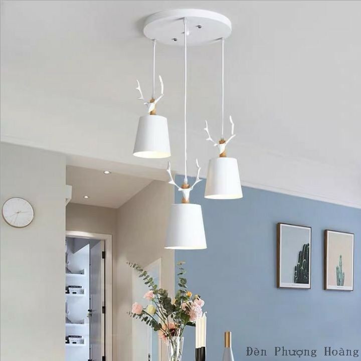 Đèn Thả Bàn Ăn Ba Chú Hươu Nghộ Nghĩnh (Tặng kèm bóng LED 5W)