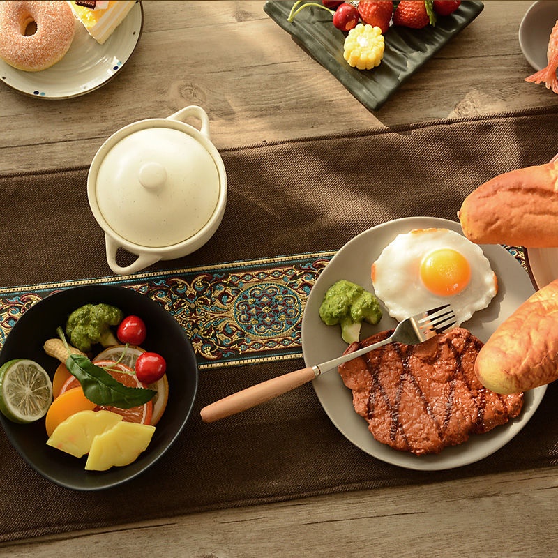 Khăn Trải Bàn Dài Bằng Vải Lanh Phong Cách Trung Hoa Đơn Giản Mới