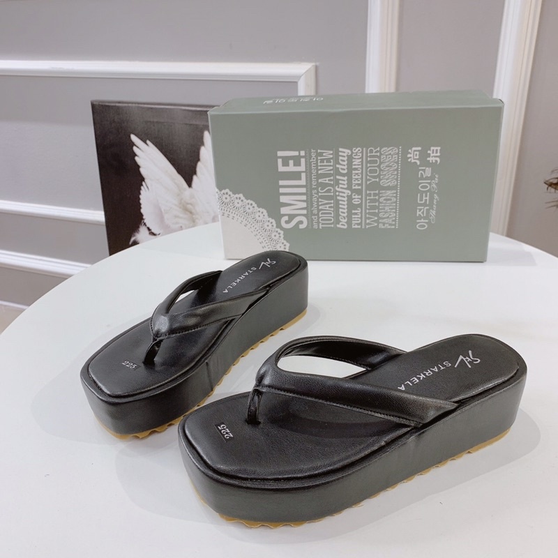 Dép bánh mì xỏ ngón cao 5cm