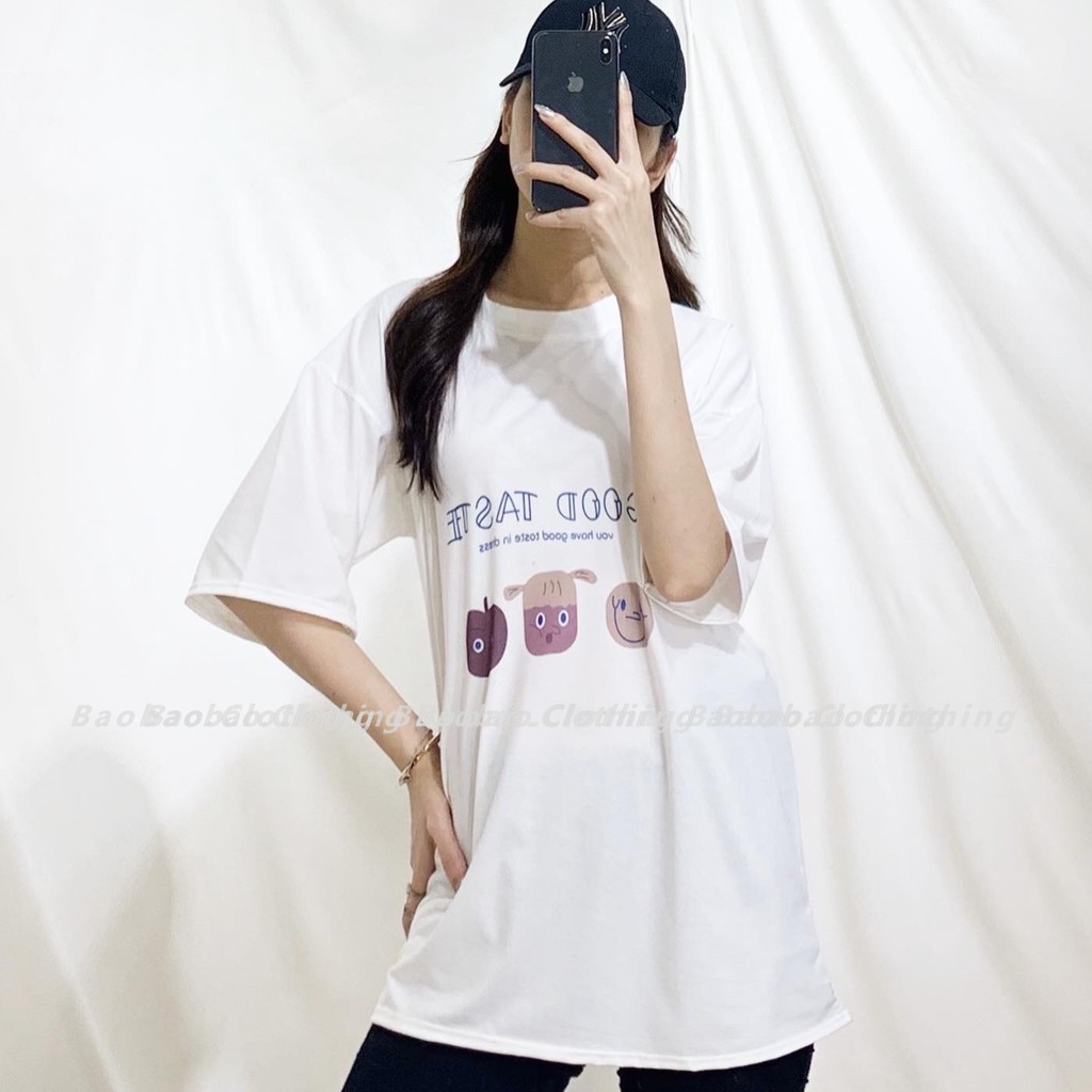 Áo Thun Nữ Form Rộng Taste - BaoBao.Clothing [FREESHIP] - Áo phông Ulzzang nữ cổ tròn họa tiết Long Nose