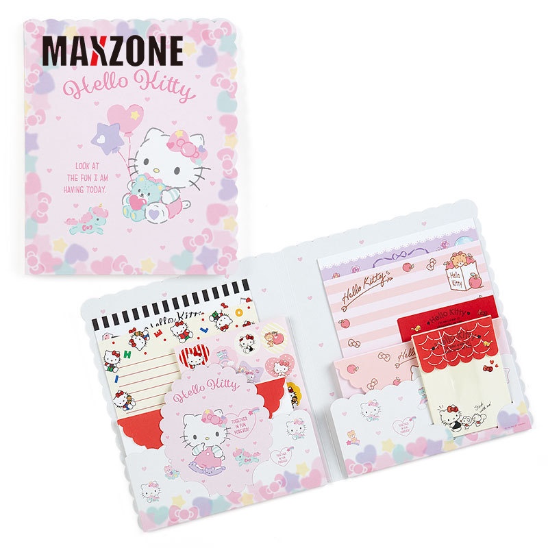 Bộ Nhãn Dán Giấy Ghi Chú Họa Tiết Hoạt Hình Kitty Kuromi My Melody Cinnamoroll Đáng Yêu