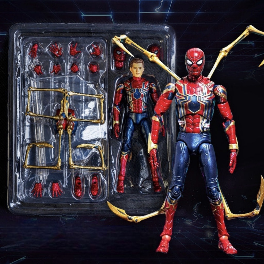 Mô Hình Người Nhện Iron Spider Man Mafex No.081 Avenger Infinity War Có Khớp - Bootleg