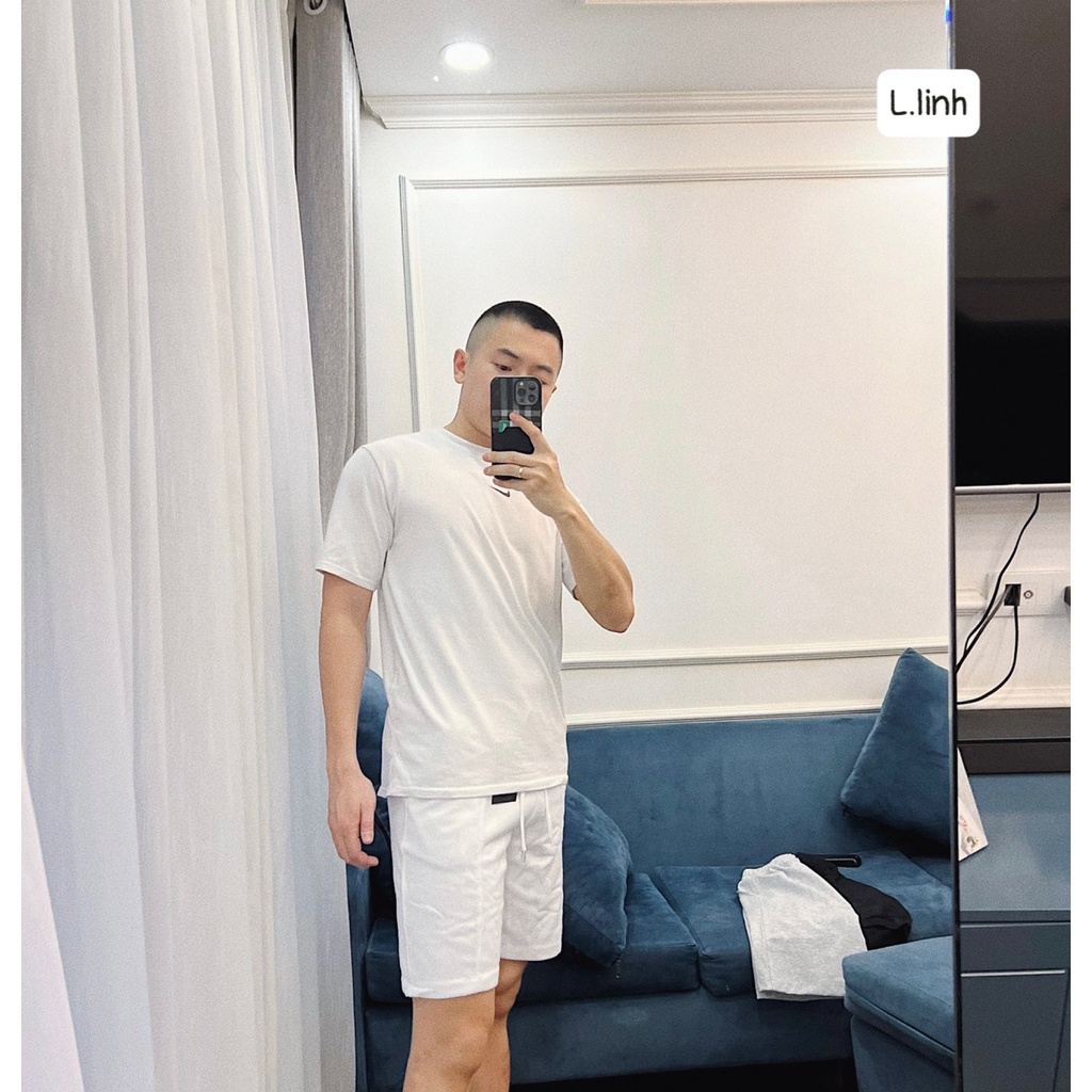 SET 3 QUẦN NAM Cotton dày dặn 3 màu đen trắng ghi cạp chun thoải mái