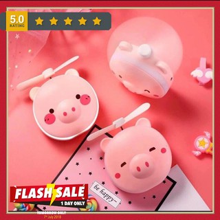 Quạt Cầm Tay Mini Hình Thú Đáng Yêu Kèm Đèn Ngủ Và Gương 3 IN 1
