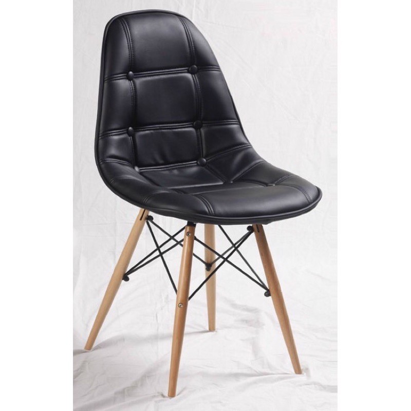 [Mã LIFEBKA5 giảm 10% tối đa 1 Triệu đơn 500k] ghế đệm Eames bọc da cúc nhập khẩu( gh04)