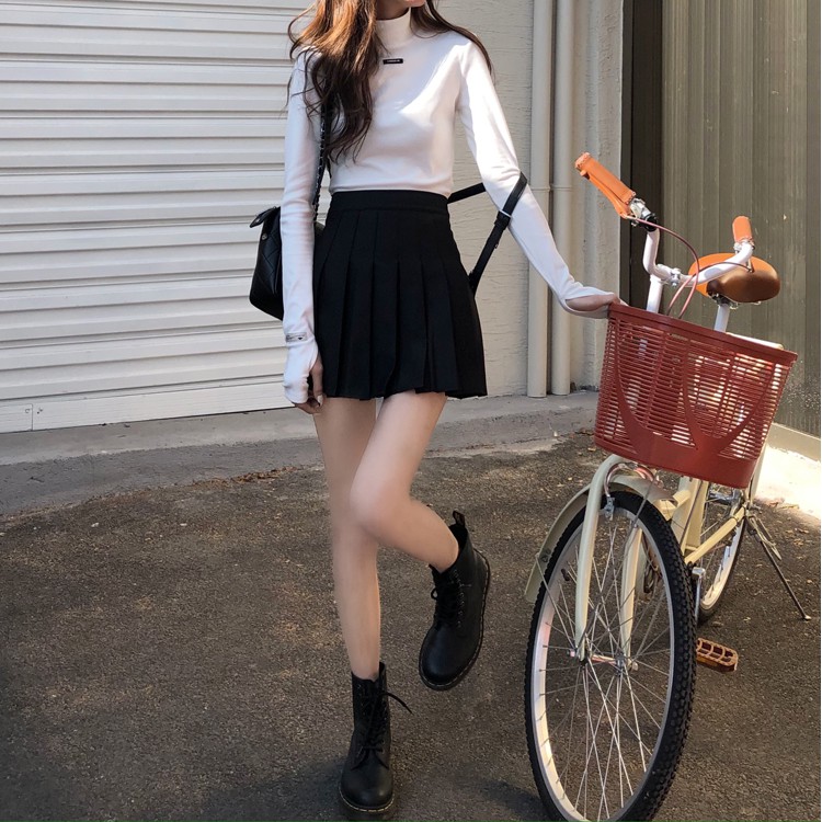 Chân Váy Ngắn Chữ A Xiaozhainv Xếp Ly 3 Màu Tùy Chọn Dành Cho Phụ Nữ | BigBuy360 - bigbuy360.vn