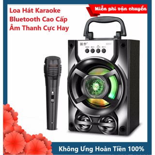 Loa Karaoke Bluetooth Không Dây Cao Cấp GS13 Kèm Mic Có Led Nháy Siêu Đẹp, Âm Thanh Cực Hay