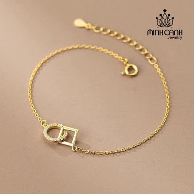 Lắc Tay Bạc Nữ Vuông Tròn Minh Canh Jewelry