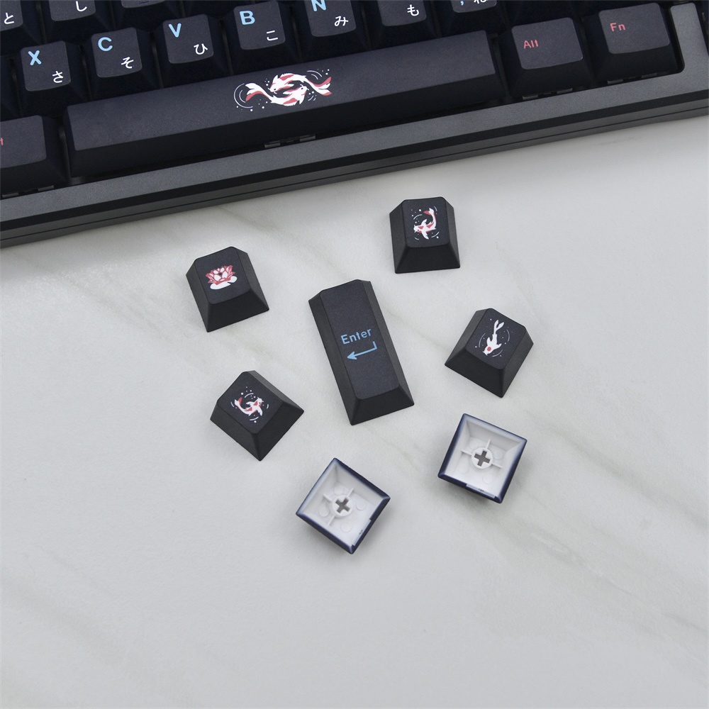 129 Phím zenpond Keycap Cherry Profile PBT DYE-SUB Bàn phím cơ học Keycaps