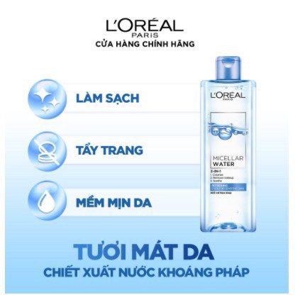 [Giá Sập Sàn] Nước tẩy trang L'oreal Micellar Loreal 400ml Xanh Đậm Sạch sâu - Xanh Nhạt - Hồng Dưỡng Ẩm | BigBuy360 - bigbuy360.vn